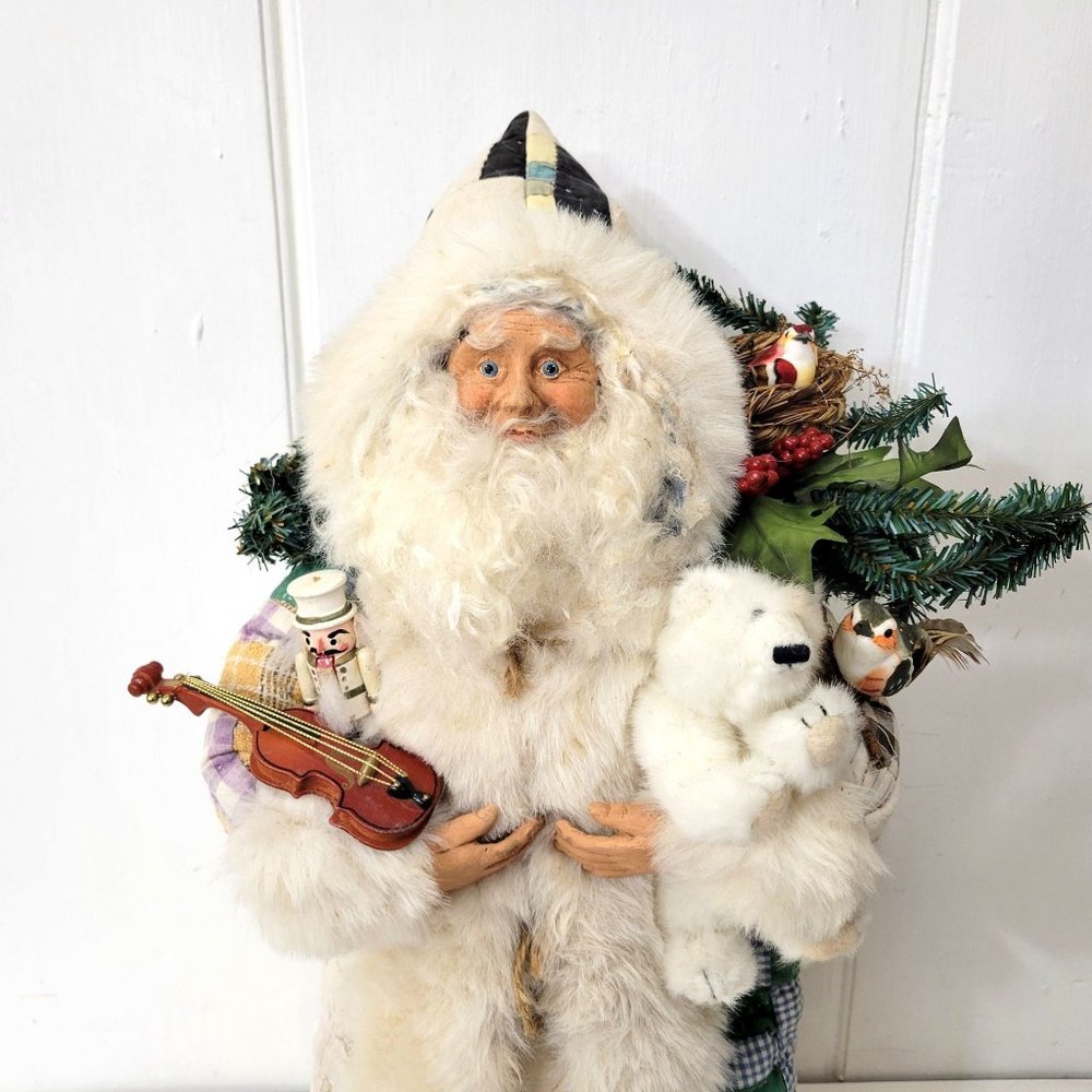 Linda Randall Collectible Primitive Quilt Santa 1992 Limited Edition - Picture 2 of 8
